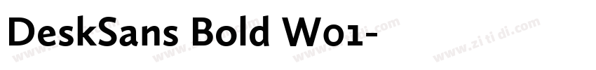 DeskSans Bold W01字体转换